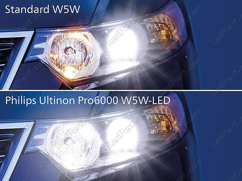 2x W5W LED Philips Ultinon Pro6000 Zugelassene in Deutschland / Österreich