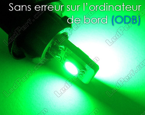 LED-Lampe T10 W5W Ohne Fehler Odb - Anti-Fehler odb - Dual grün