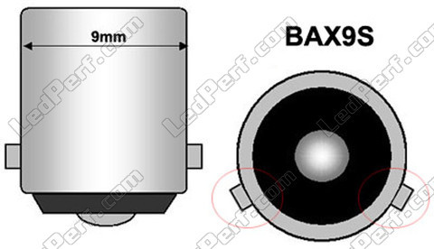 LED-Lampe BAX9S H6W Rotation weiß effect Xenon