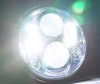 Optisch Motorrad Voll-LED Chrom für Scheinwerfer runde mit 5,75 Zoll Beleuchtung Weiß Pur