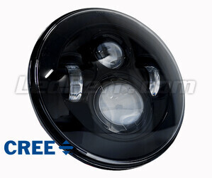 Optisch Motorrad Voll-LED schwarz für runde Scheinwerfer 7 Zoll - Typ 3