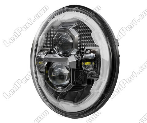 Optisch Motorrad Voll-LED schwarz für runde Scheinwerfer 7 Zoll - Typ 6
