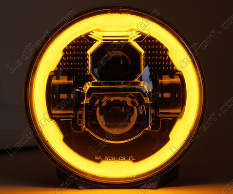 Optisch Motorrad Voll-LED schwarz für runde Scheinwerfer 7 Zoll - Typ 6