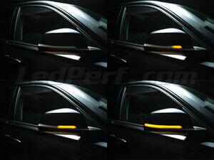 Verschiedene Phasen der Lichtabfolge der dynamischen Osram LEDriving® Blinker für BMW 4 Series (F32) Außenspiegel