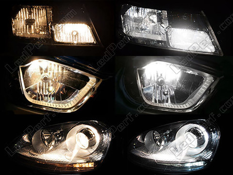 Vergleich des Abblendlicht-Xenon-Effekts von BMW Serie 1 (F40) vor und nach der Modifikation