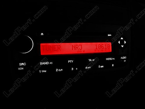 LED-Beleuchtung Autoradio weiß und rot Fiat Great Punto Evo