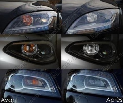 Led Frontblinker Jaguar X Type vor und nach