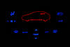 Led blau und rot Klimaanlage Peugeot 206 Multiplexed