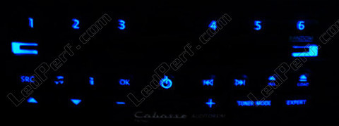 Led Autoradio Cabasse blau Renault Megane 2