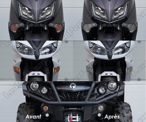 Led Frontblinker Honda CBF 1000 (2006 - 2010) vor und nach