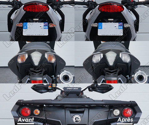 Led Heckblinker Honda CBF 600 S (2004 - 2007) vor und nach