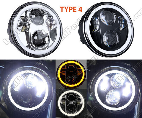 Type 4 LED-Scheinwerfer für Indian Motorcycle Scout bobber 1133 (2018 - 2023) - optisch Motorrad runde zugelassen