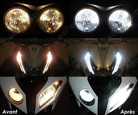 Led Standlichter Weiß Xenon Kawasaki Versys-X 300 vor und nach