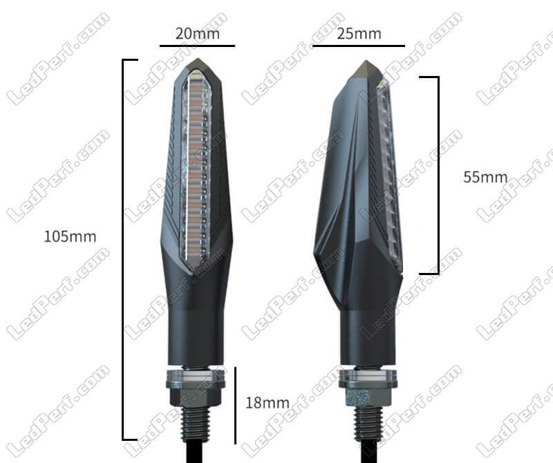 Mini Blinker LED Soto schwarz klar für KTM Enduro 690 R Bj 2009-2015 