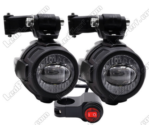 LED-Scheinwerfer Lichtstrahl Doppel Funktion "Combo" Nebel und Große Reichweite für Moto-Guzzi V9 Roamer 850