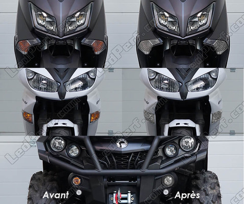 Led Frontblinker Yamaha X-Max 125 (2018 - 2022) vor und nach