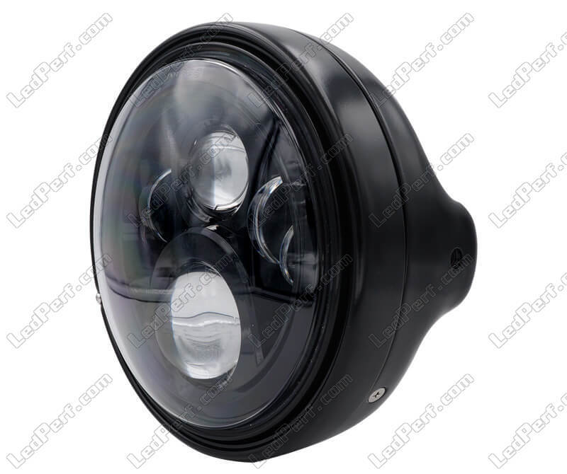 Schwarzer Scheinwerfer runde für LED-Optik von Suzuki GS 500