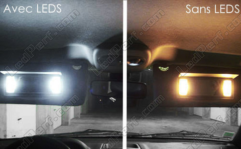 LED-Spiegel für den Sonnenschutz Renault Clio 2