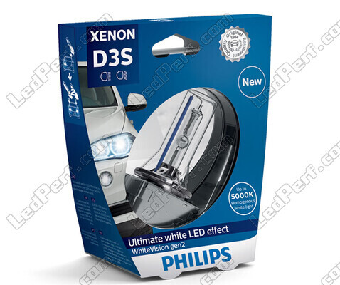 Scheinwerferlampe Xenon D3S Philips WhiteVision Gen2 +120% 5000K - 42403WHV2S1