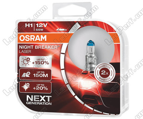 Packung mit 2 Lampen H1 Osram Night Breaker Laser + 150% - 64150NL-HCB