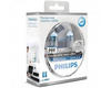 Pack mit 2 H4-Lampen Philips WhiteVision + 2 W5W WhiteVision