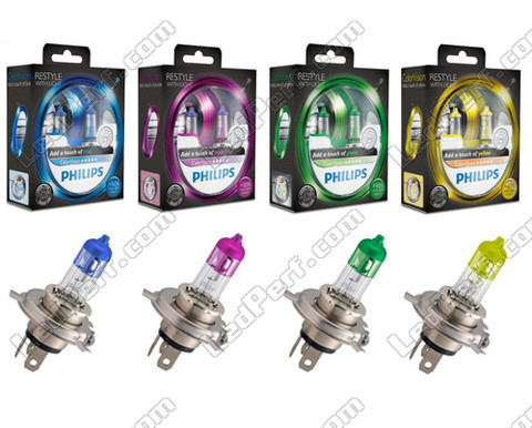 Philips Lampen H4 ColorVision - blau, lila, gelbe oder grün -