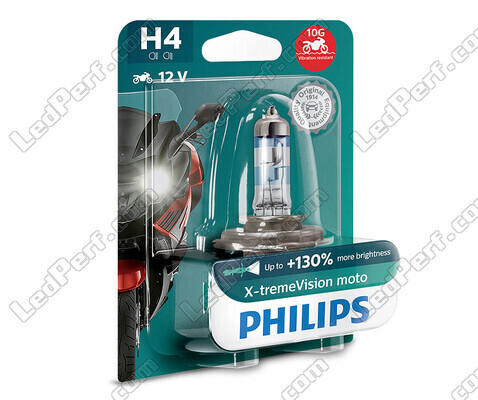 Scheinwerferlampe H4 Philips X-tremeVision Motorrad +130% 60/55W - 12342XV+BW