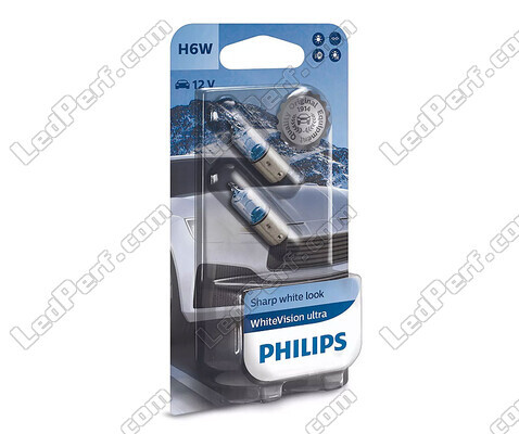 Set mit 2 Scheinwerferlampen H6W Philips WhiteVision ULTRA - 12036WVUB2