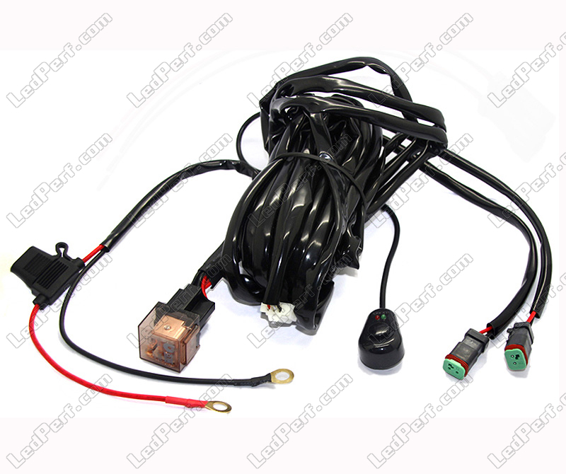 12V LED Scheinwerfer 22 mit Kabelbaum Schalter / Zulassung als  Fernscheinwerfer