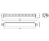 Schema der Abmessungen LED-Light-Bar Osram LEDriving® LIGHTBAR FX500-CB