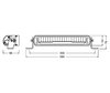 Schema der Abmessungen LED-Light-Bar Osram LEDriving® LIGHTBAR MX250-CB