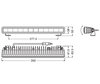 Schema der Abmessungen LED-Light-Bar Osram LEDriving® LIGHTBAR SX300-CB
