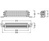 Schema der Abmessungen LED-Light-Bar Osram LEDriving® LIGHTBAR VX250-CB