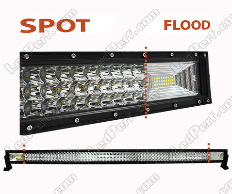 LED-Light-Bar Gebogen Combo 300 W 24000 Lumen 1277 mm Spot VS Flood