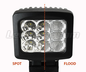 Zusätzliche LED-Scheinwerfer quadratisch 90 W CREE für 4 x 4 - Quad - SSV Spot VS Flood