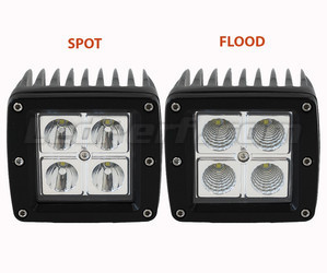 Zusätzliche LED-Scheinwerfer CREE quadratisch 16W für Motorrad - Roller - Quad Spot VS Flood