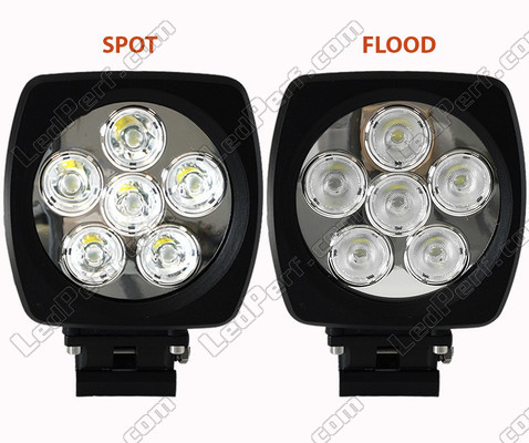 Zusätzliche LED-Scheinwerfer quadratisch 60 W CREE für 4 x 4 - Quad - SSV Spot VS Flood