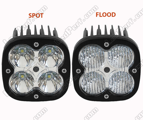 Zusätzliche LED-Scheinwerfer CREE quadratisch 40 W für Motorrad - Roller - Quad Spot VS Flood