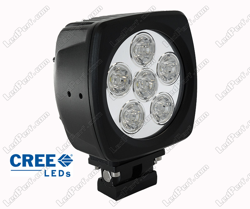 LED-Zusatzscheinwerfer quadratisch 60 W CREE für 4X4 - Quad und SSV .