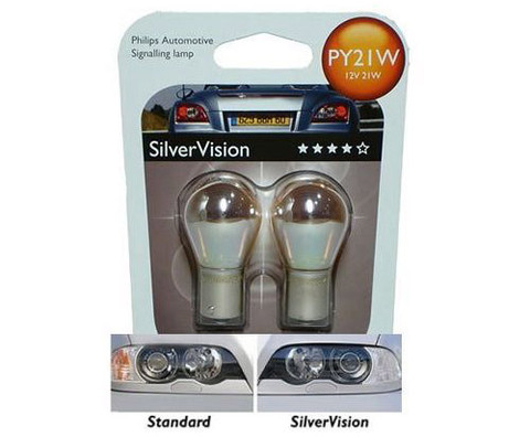 Lampe chrome PY21W orange Philips Silver Vision