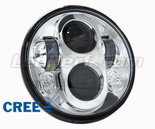 Optisch Motorrad Voll-LED Chrom für Scheinwerfer runde mit 5,75 Zoll - Typ 2